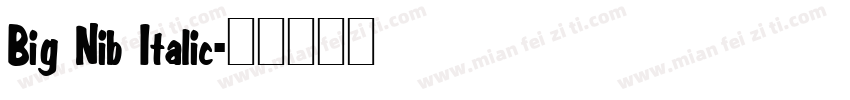 Big Nib Italic字体转换